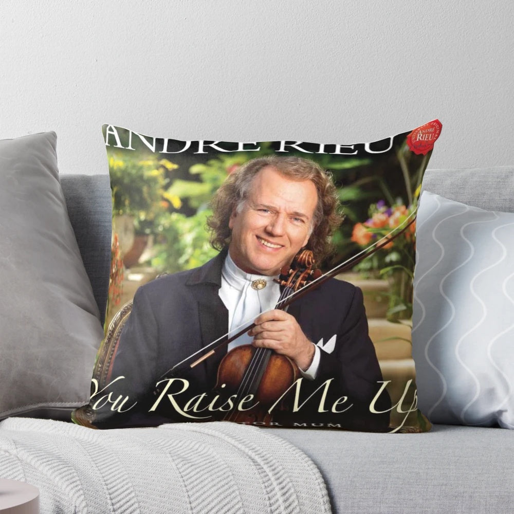 You Raise Me Up" inspirational pillow featuring classical music album covers