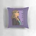 Inspire - Empowering She Series Pillow featuring a strong female character design