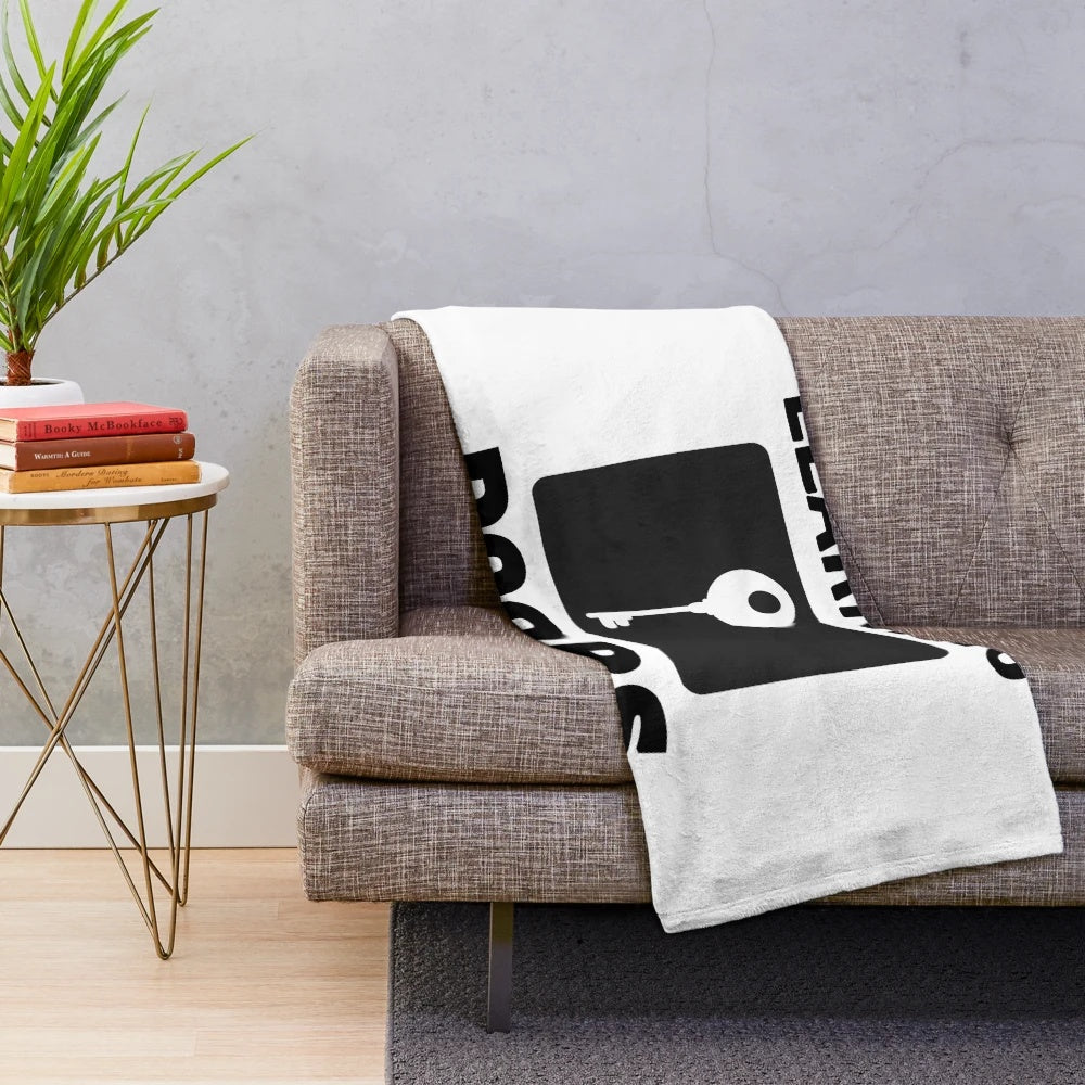 Cozy plush blanket with inspirational "Learning Opens Doors - Teachers Make All Jobs Possible" text