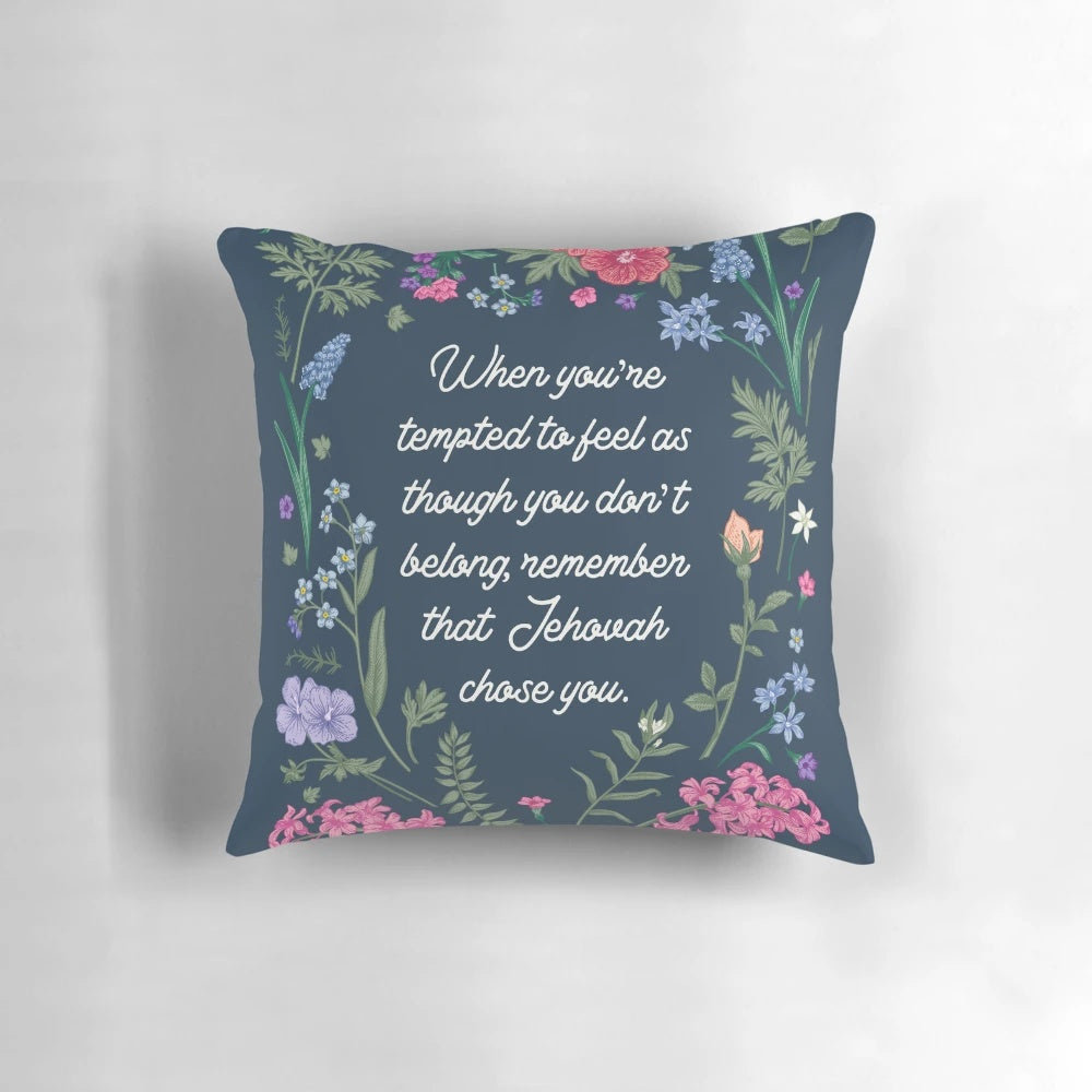 Jehovah's Witness Pillow with Inspirational Bible Quote