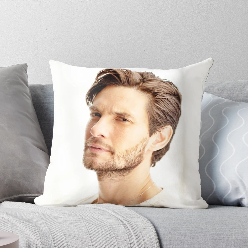 Calm Heed at Tea" Ben Barnes Inspirational Throw Pillow