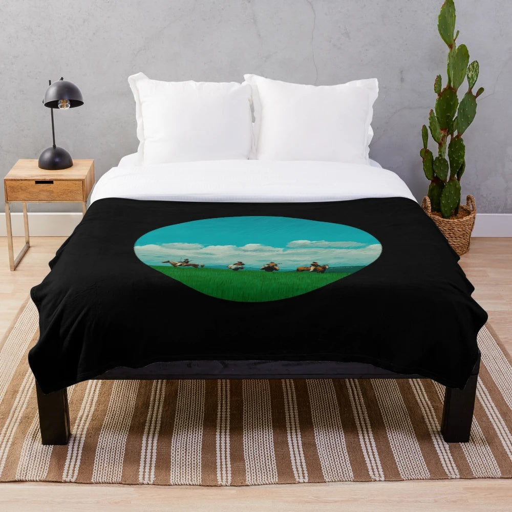 Akira Kurosawa's 'Ran' inspired large circle plush blanket