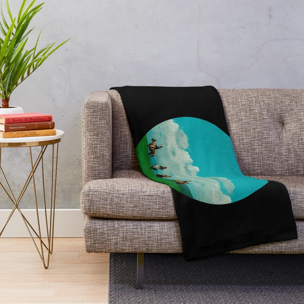 Akira Kurosawa's 'Ran' inspired large circle plush blanket