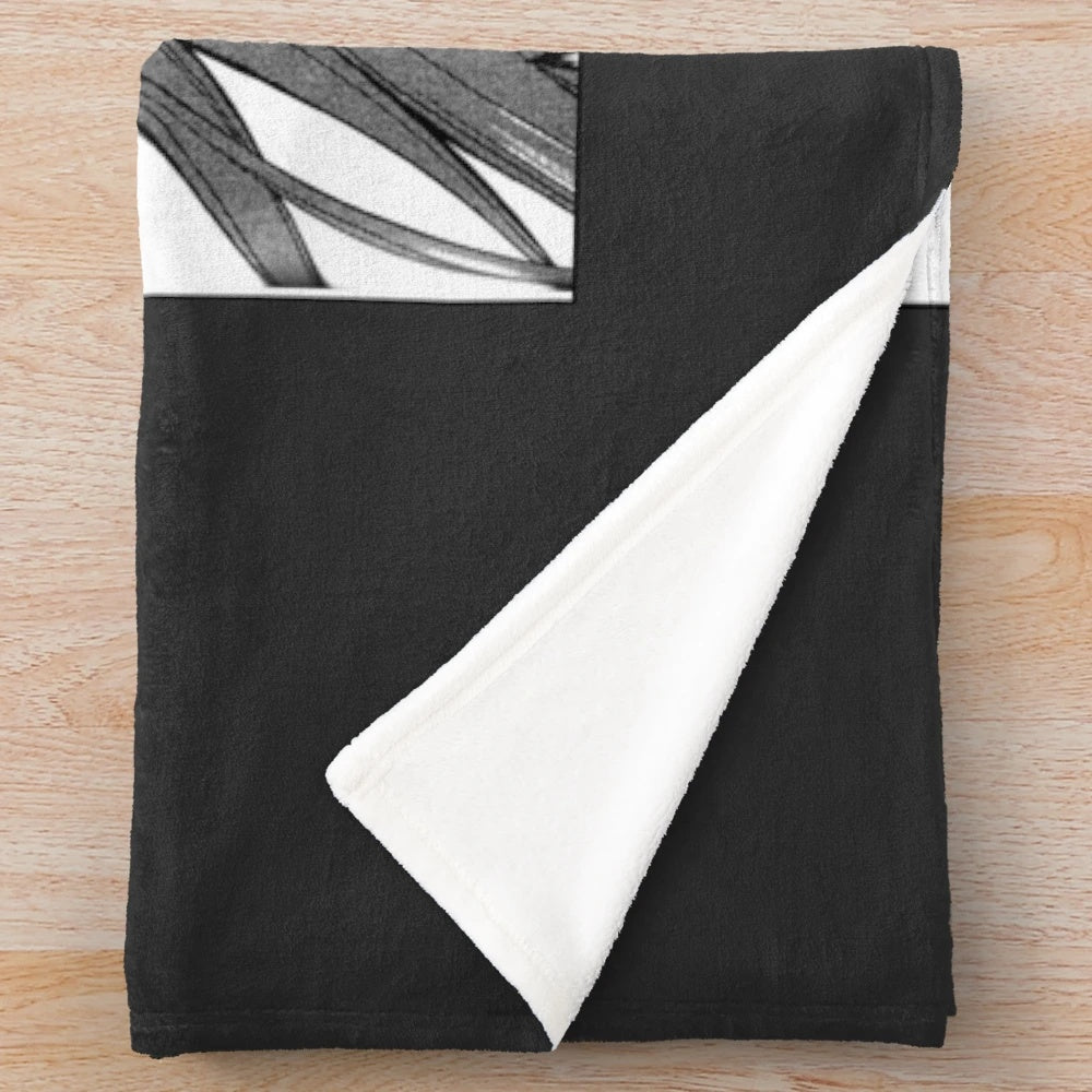 Black Butler inspired plush blanket featuring Sebastian Michaelis, the demon butler