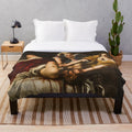 Plush blanket inspired by Artemisia Gentileschi's Judith Slaying Holofernes masterpiece