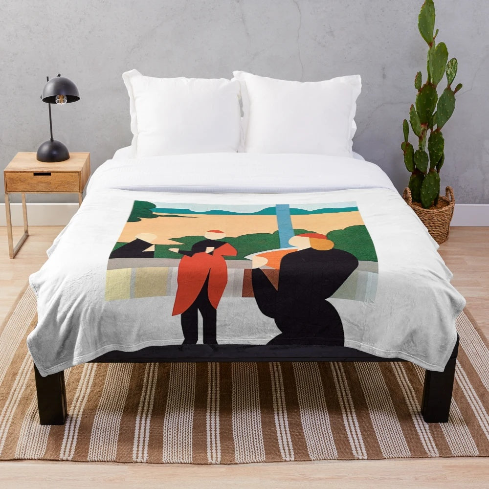 Ambient plush blanket inspired by Brian Eno's 'Another Green World' album