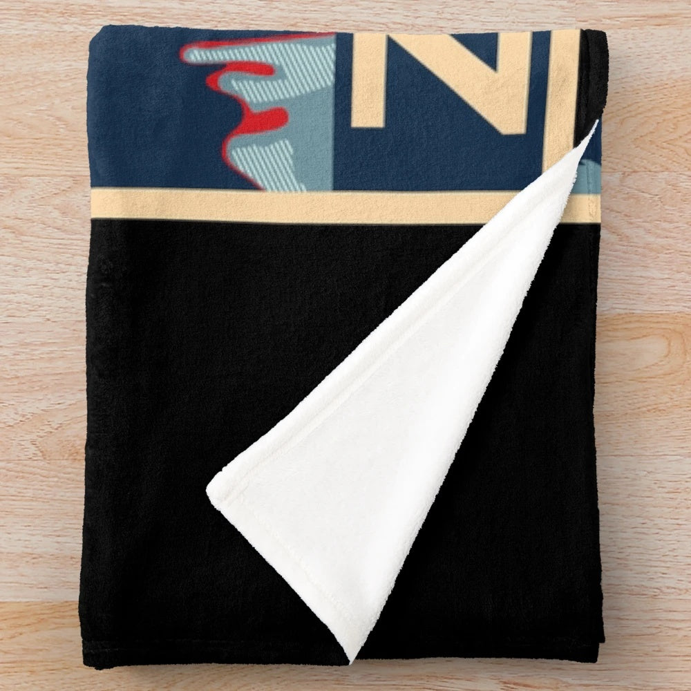 Plush blanket with John Zorn's iconic image, celebrating the renowned jazz musician's legacy