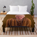 Soft and cozy plush blanket inspired by the films of Wes Anderson featuring Tilda Swinton