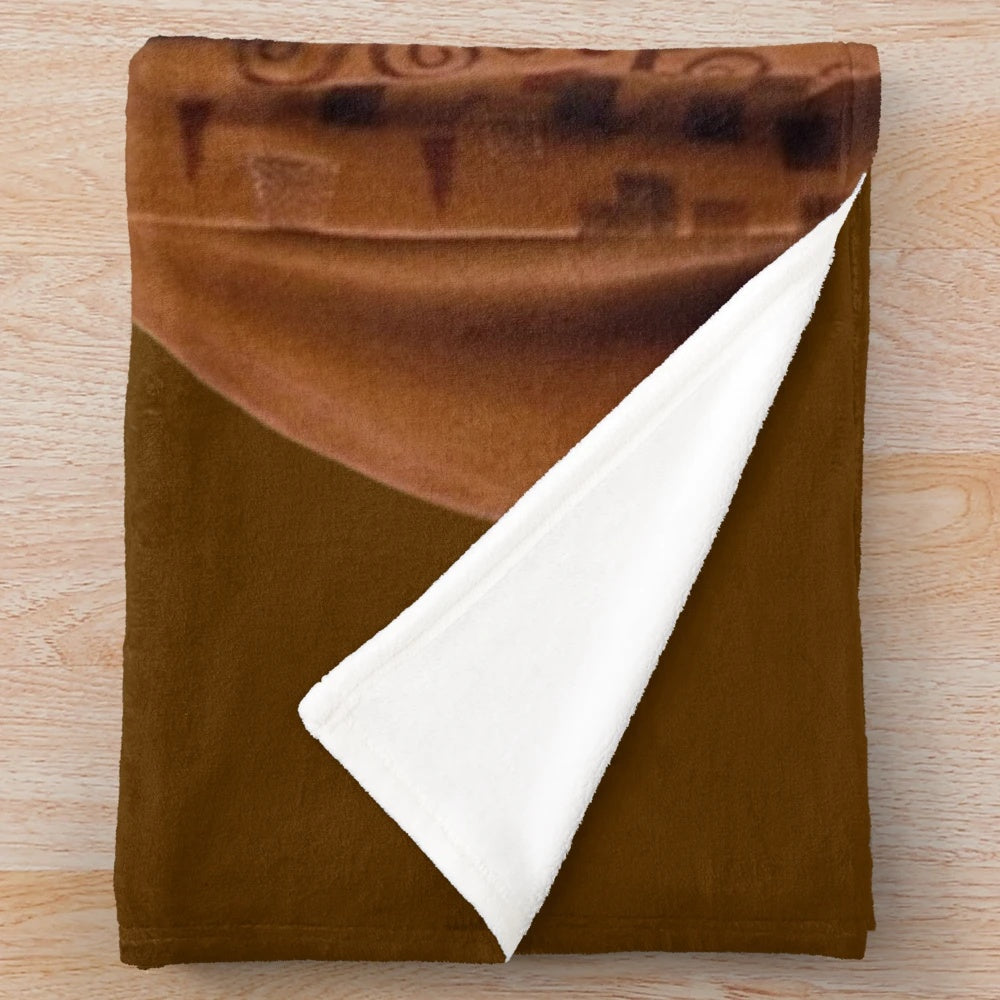Soft and cozy plush blanket inspired by the films of Wes Anderson featuring Tilda Swinton