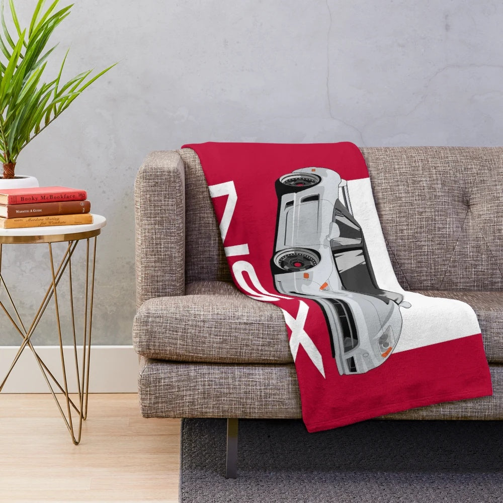 Plush blanket featuring the iconic Acura NSX Japanese supercar design