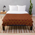 Plush blanket with Overlook Hotel carpet design from The Shining movie
