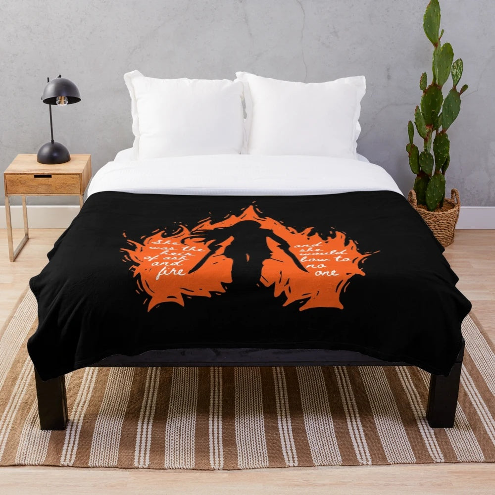 Throne of Glass inspired fantasy plush blanket