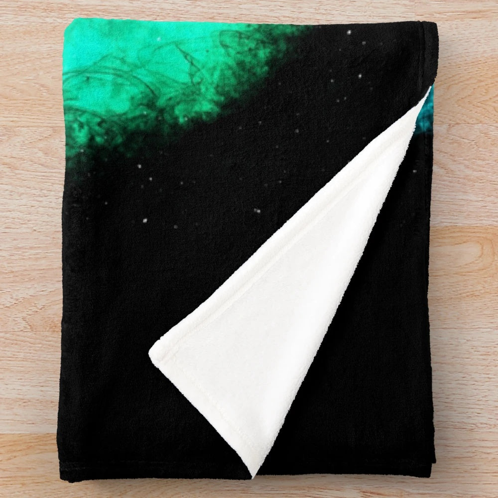 Cloud Strife silhouette plush blanket for Final Fantasy enthusiasts
