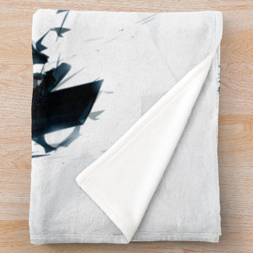 Final Fantasy inspired plush blanket featuring Sephiroth and Cloud