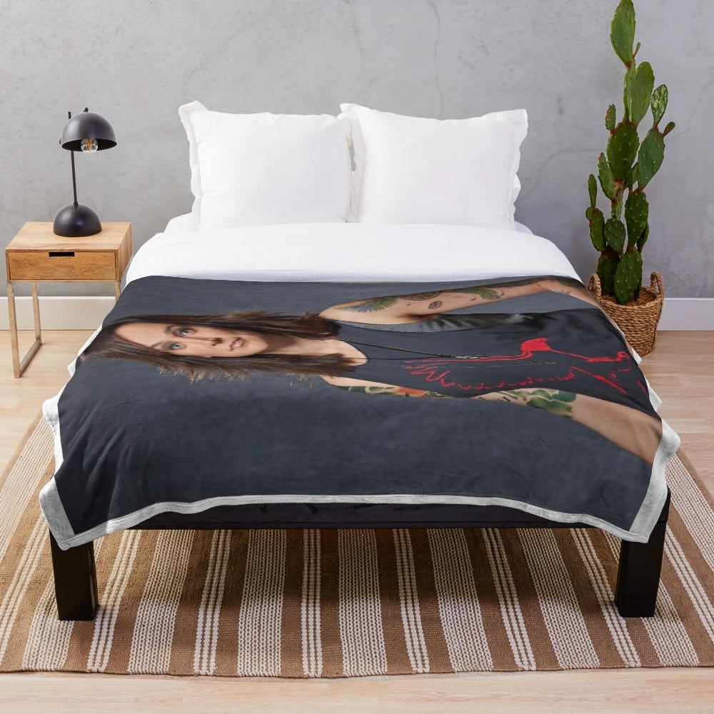 Plush blanket featuring the character Franky Doyle from the TV series Wentworth