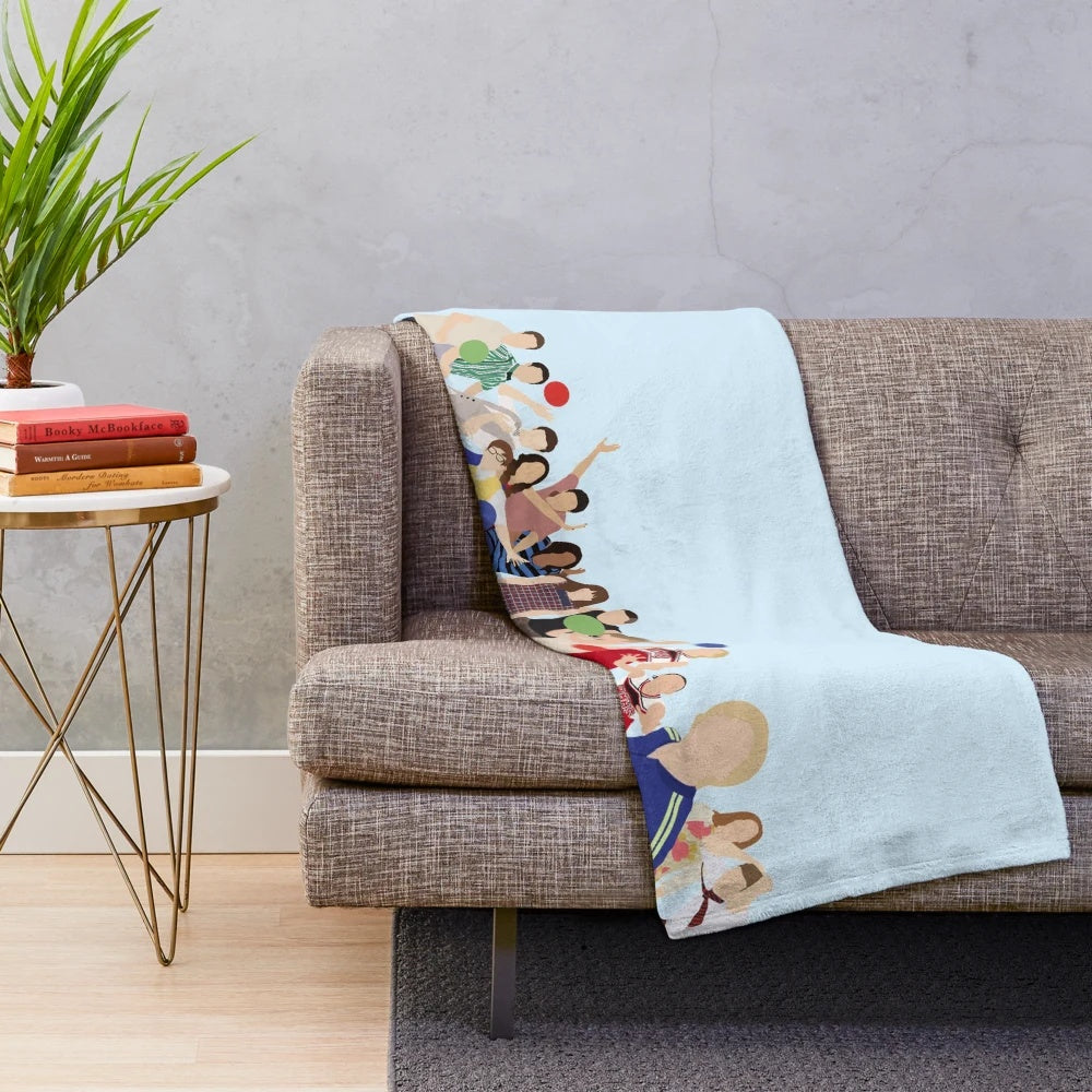 Glee Characters Plush Blanket featuring minimalist vector designs