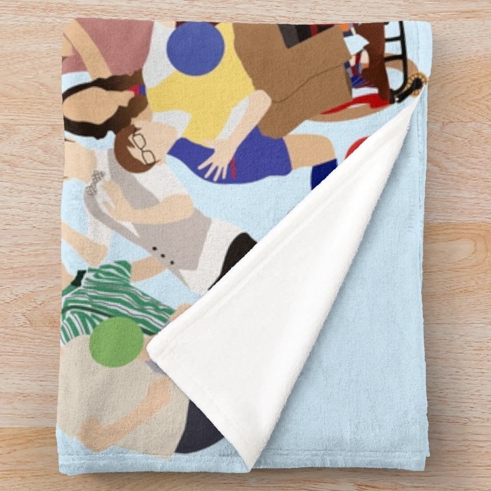 Glee Characters Plush Blanket featuring minimalist vector designs