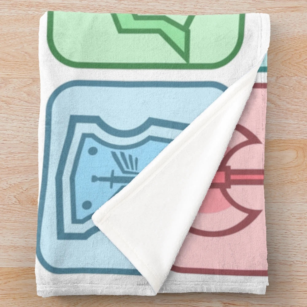 JoCat Crap Guide to DnD Class Icons Plush Blanket