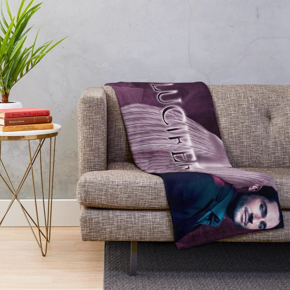 Purple wings plush blanket inspired by the TV show Lucifer