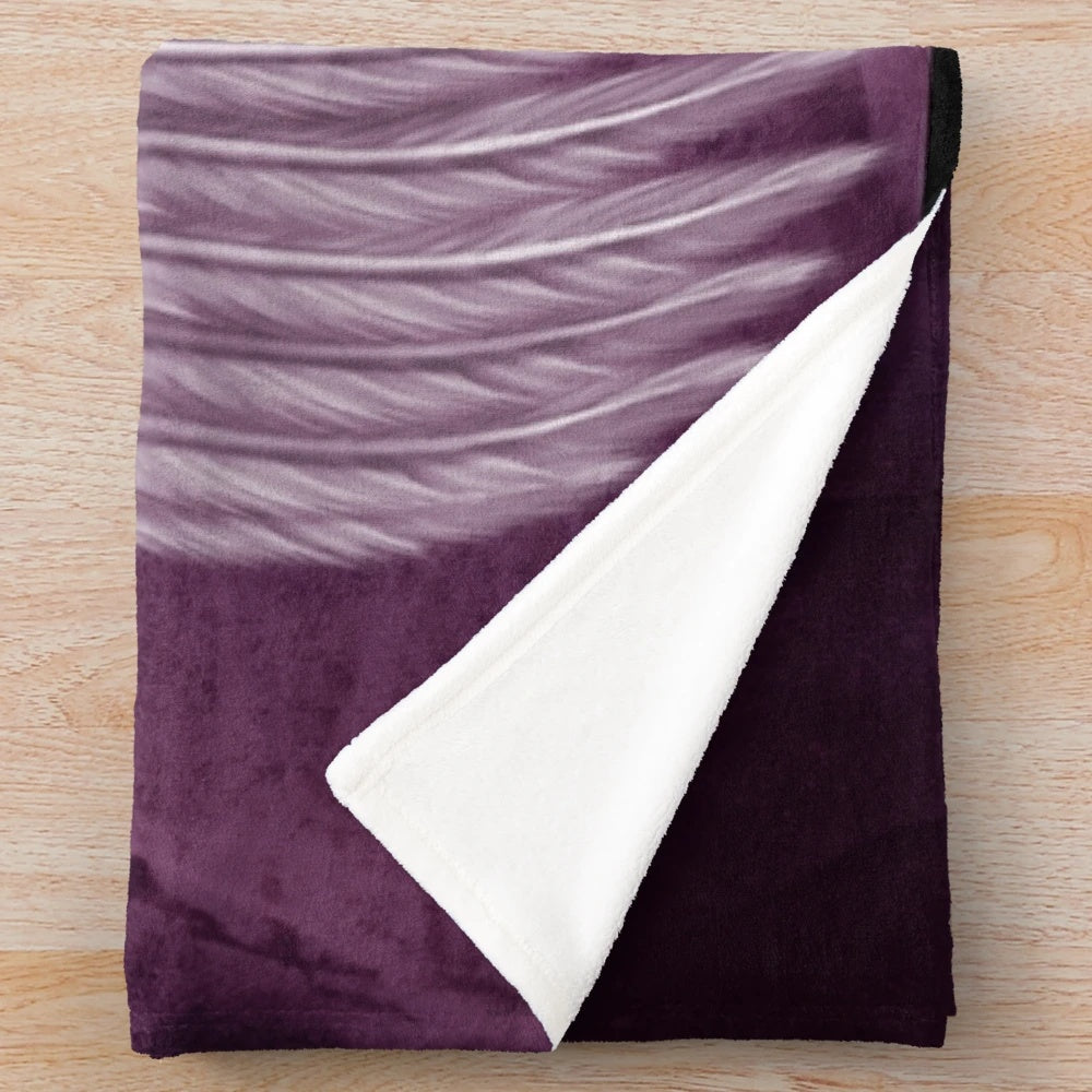 Purple wings plush blanket inspired by the TV show Lucifer