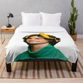 Plush blanket design inspired by Matthew Gray Gubler's character Spencer Reid from Criminal Minds