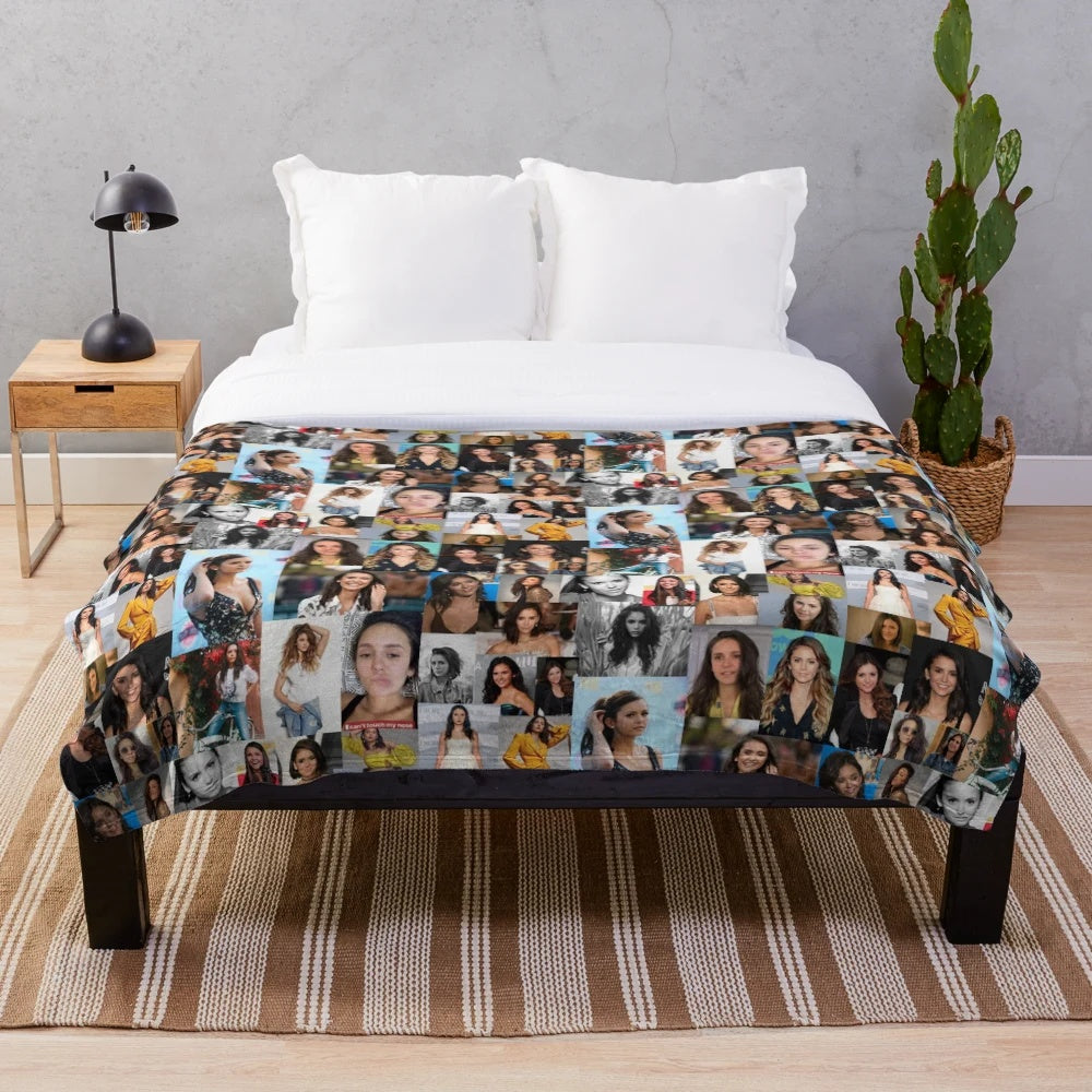 Plush blanket featuring a stylish design inspired by the hit TV shows The Vampire Diaries and The Originals