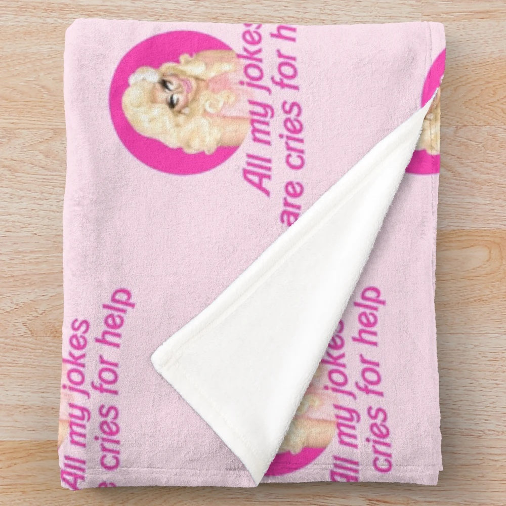 Rupaul's Drag Race inspired plush blanket featuring Trixie Mattel