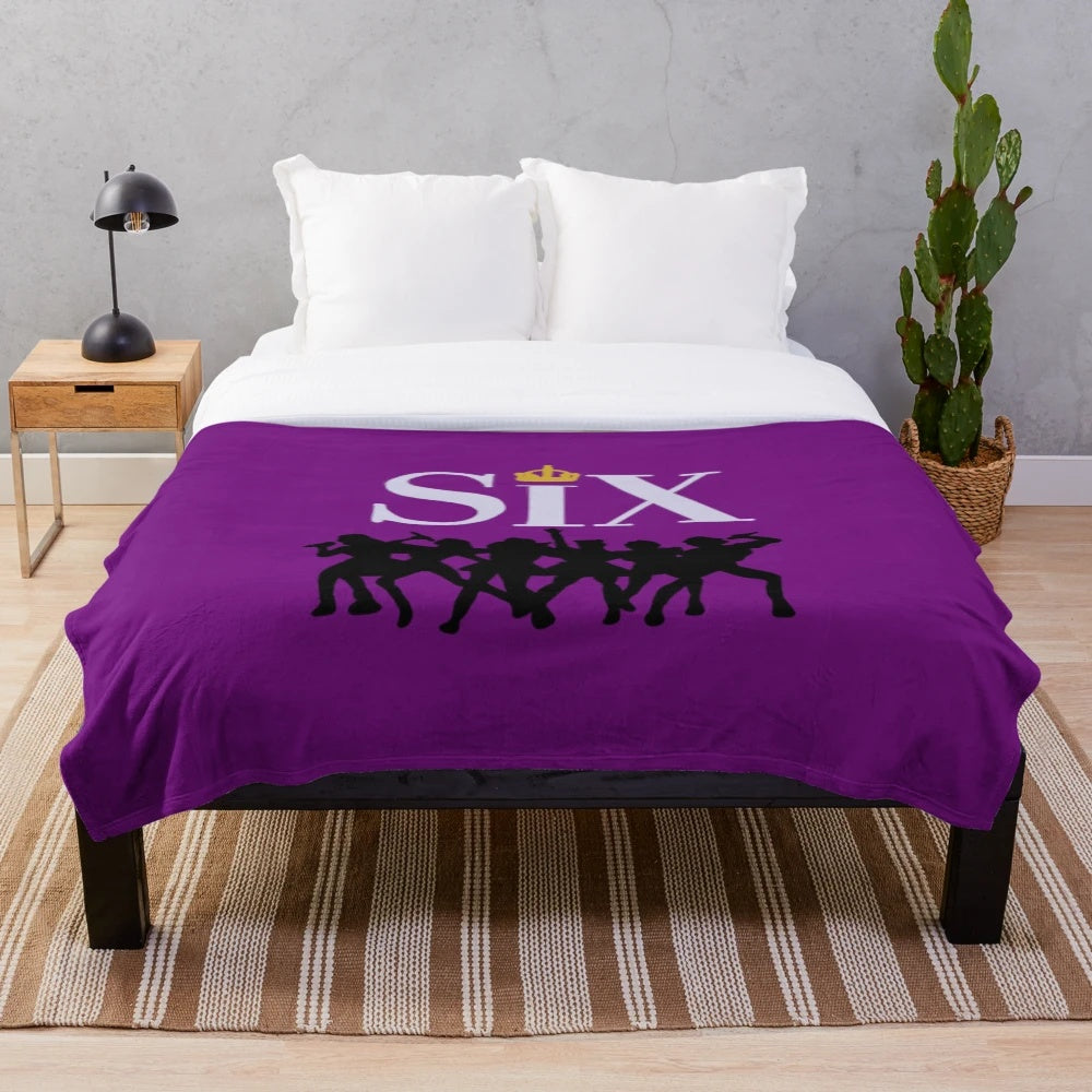 Six the Musical Playbill Inspired Plush Blanket