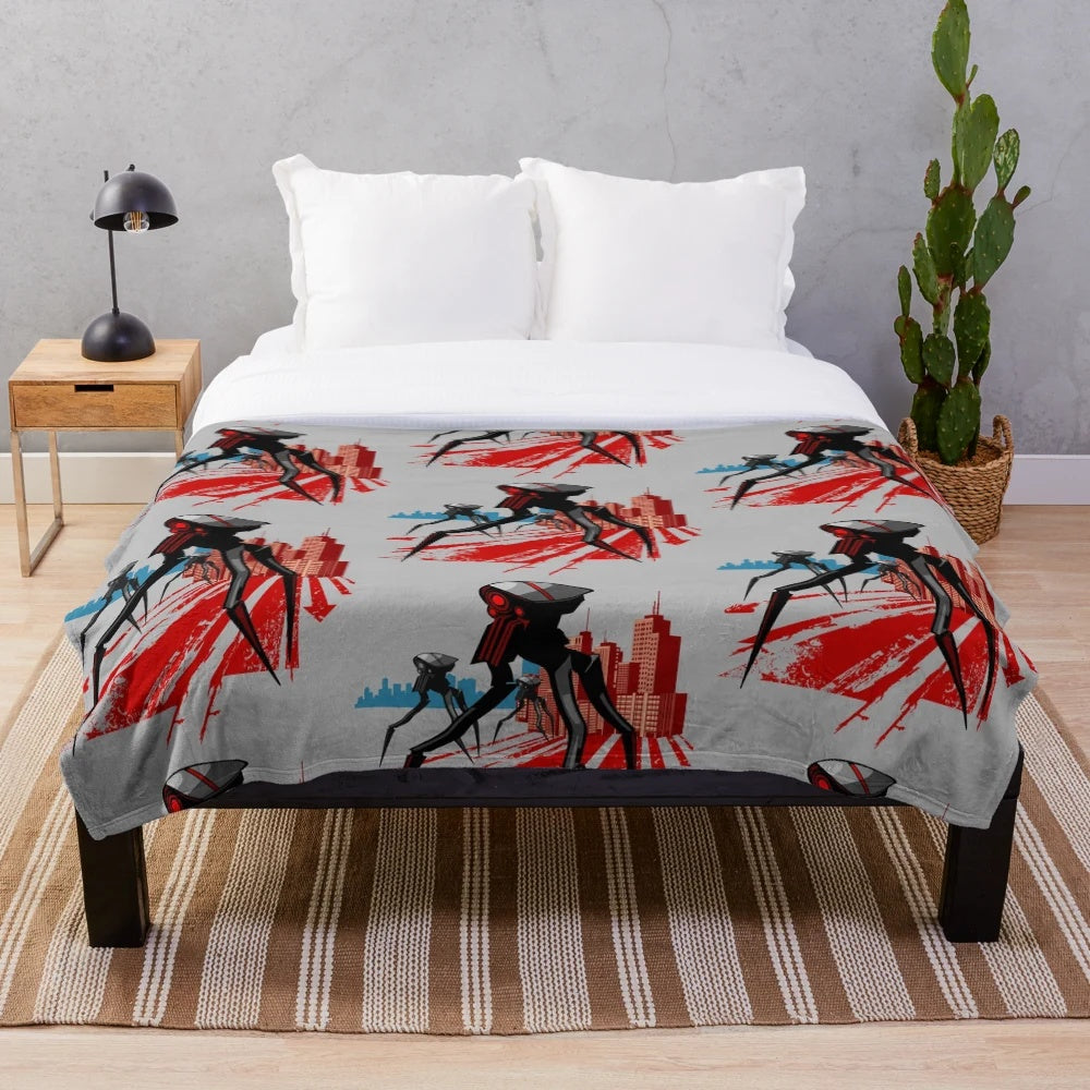 Tripod Plush Blanket inspired by the sci-fi classic "War of the Worlds