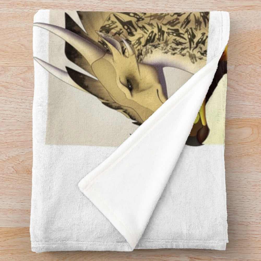 Wings of Fire - Bad Guys Plush Blanket featuring various dragon characters