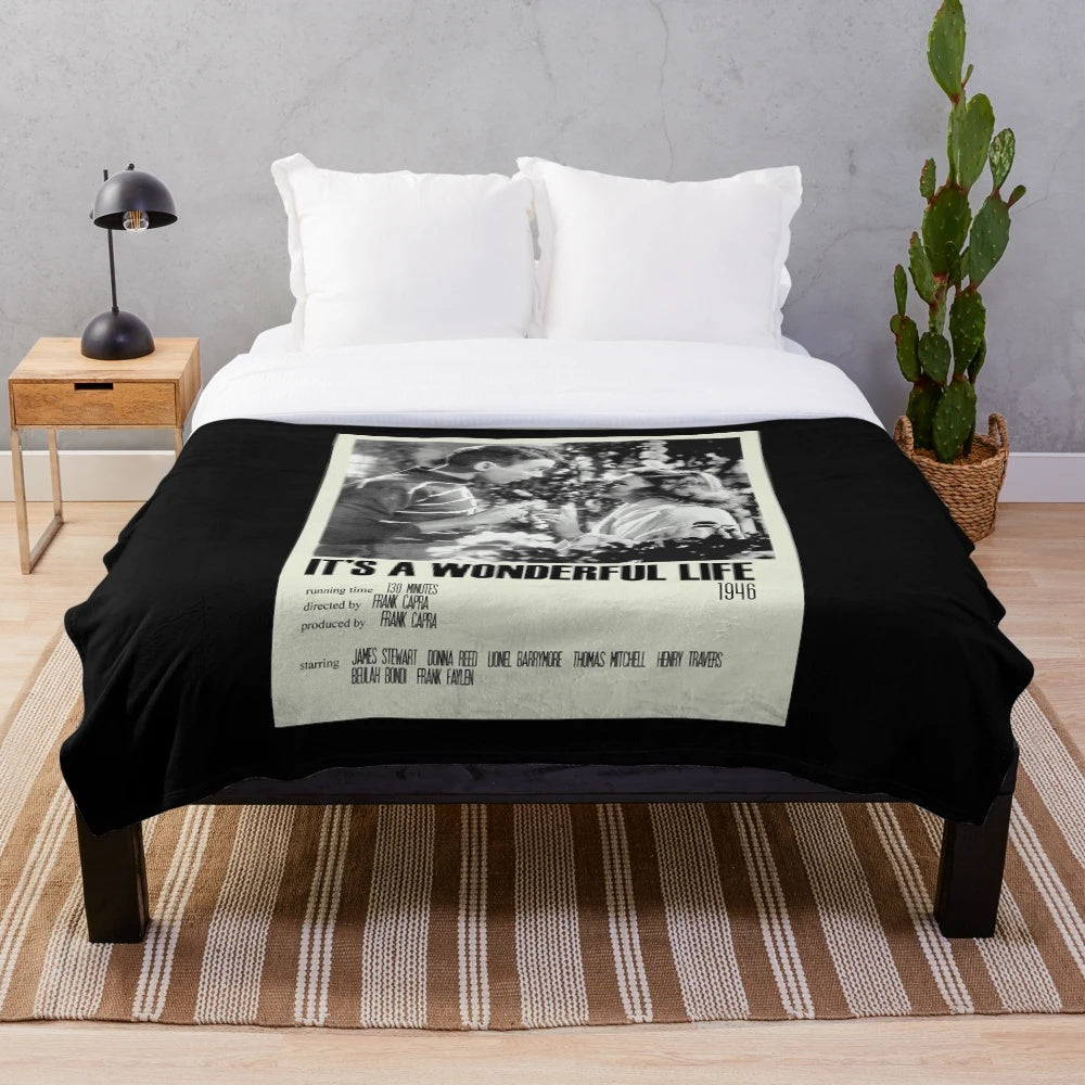 Inspired Wonderful Life Alternative Poster Art Movie Large 3 Plush Blanket