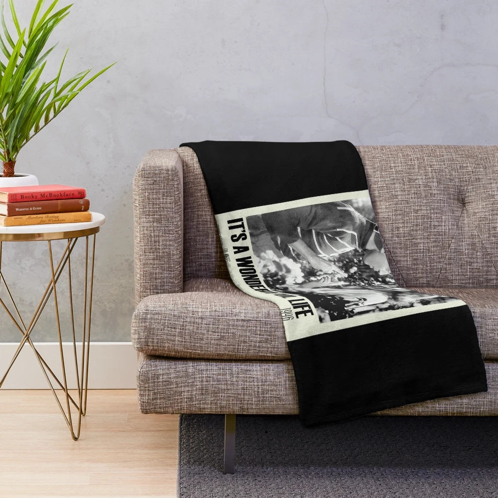 Inspired Wonderful Life Alternative Poster Art Movie Large 3 Plush Blanket