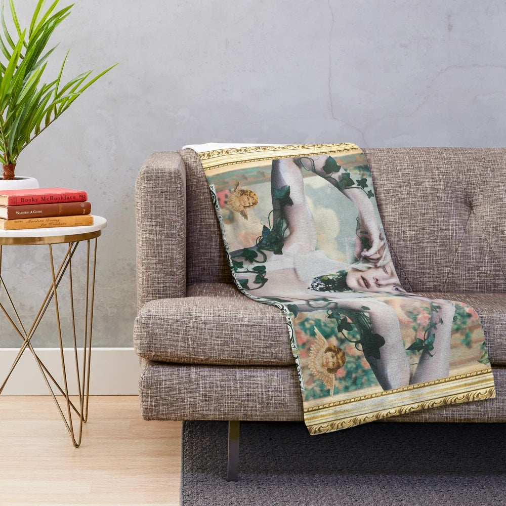 Aurora Aksnes Themed Plush Blanket Featuring Stunning Monochrome Artwork