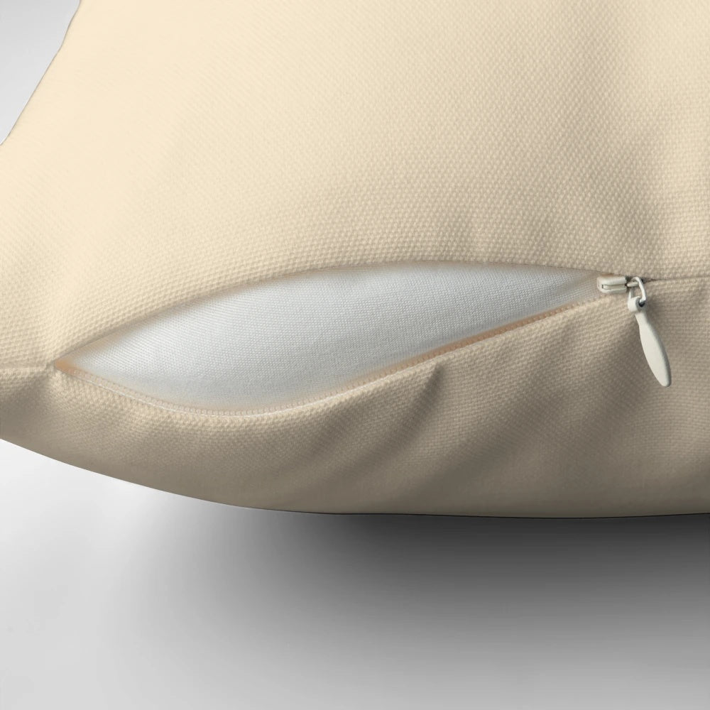 "Be a Goldfish" inspirational quote pillow with a goldfish illustration