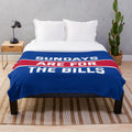 Plush blanket featuring inspiring Buffalo Bills-themed graphic design