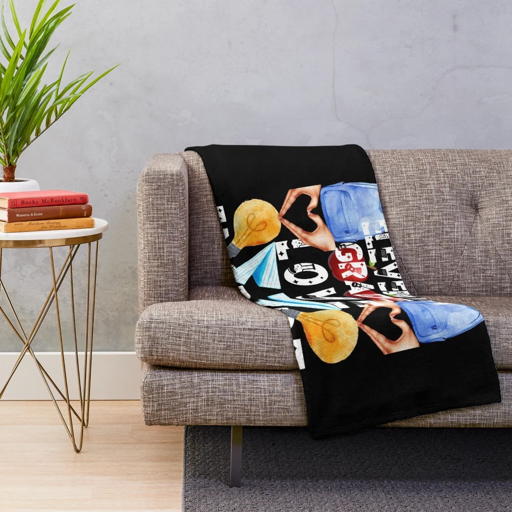 Eleventh grade teacher plush blanket with inspiring message