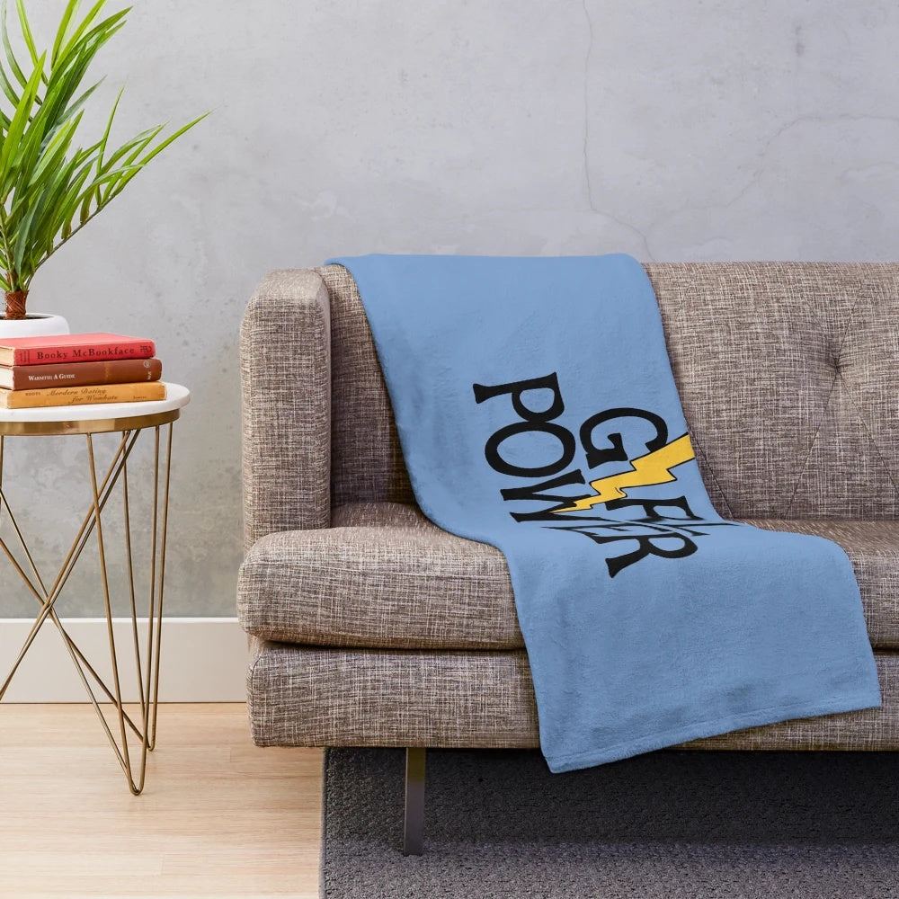 Soft and cozy plush blanket with "Girl Power" text, perfect for empowering young girls