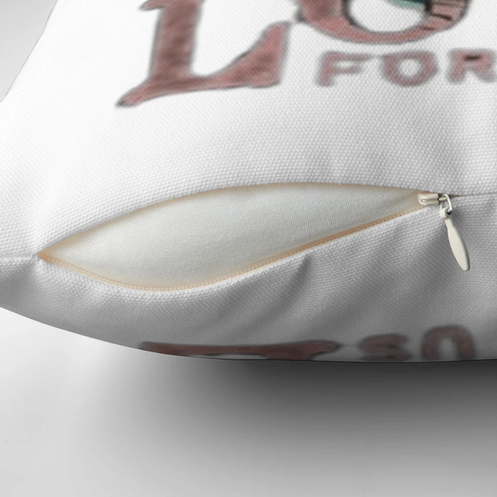 How Deep is His Love' inspirational Christian wall art pillow with abstract landscape design