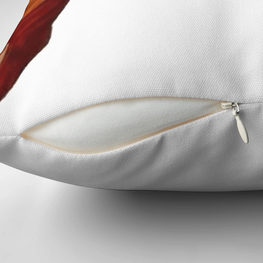 Decorative pillow with the text "I Saw That Jesus"