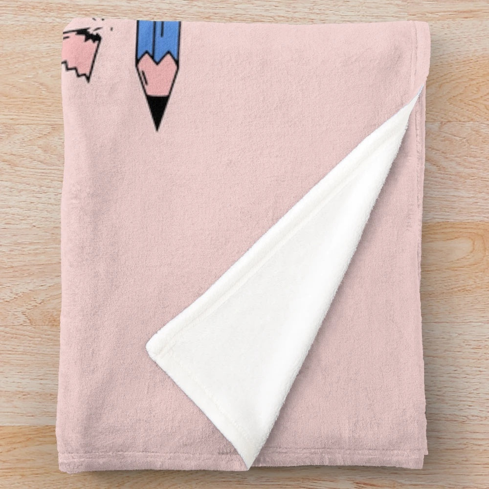 I'm Too Busy" plush blanket featuring a sleeping cat