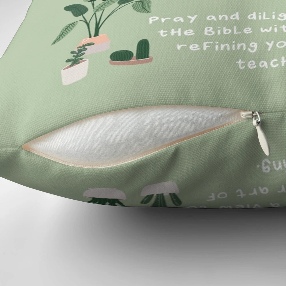 A plush, high-quality pillow featuring a design that celebrates Jehovah's Witnesses' pioneer ministry