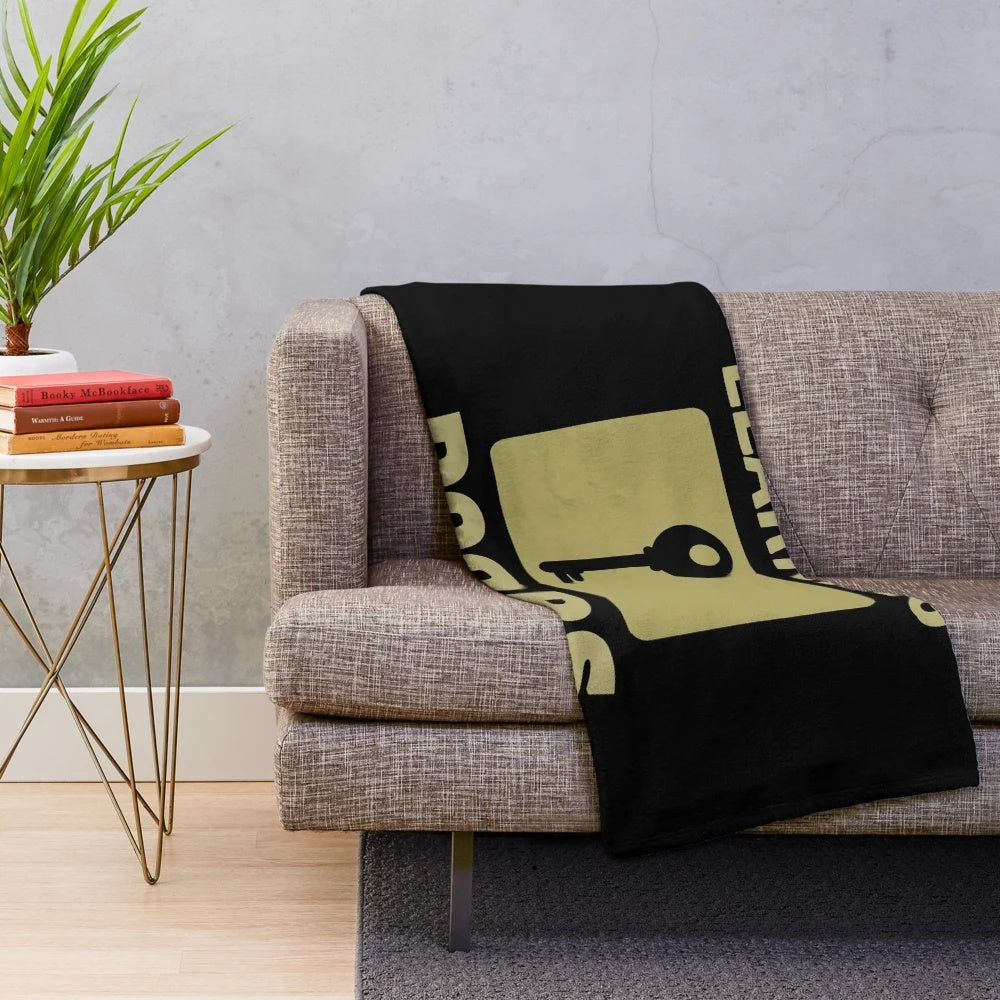 Plush blanket with inspirational "Learning Opens Doors" design, featuring teachers
