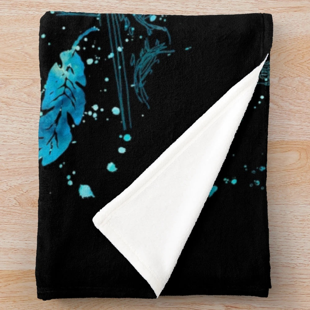Six of Crows inspired plush blanket featuring a watercolor literary quote