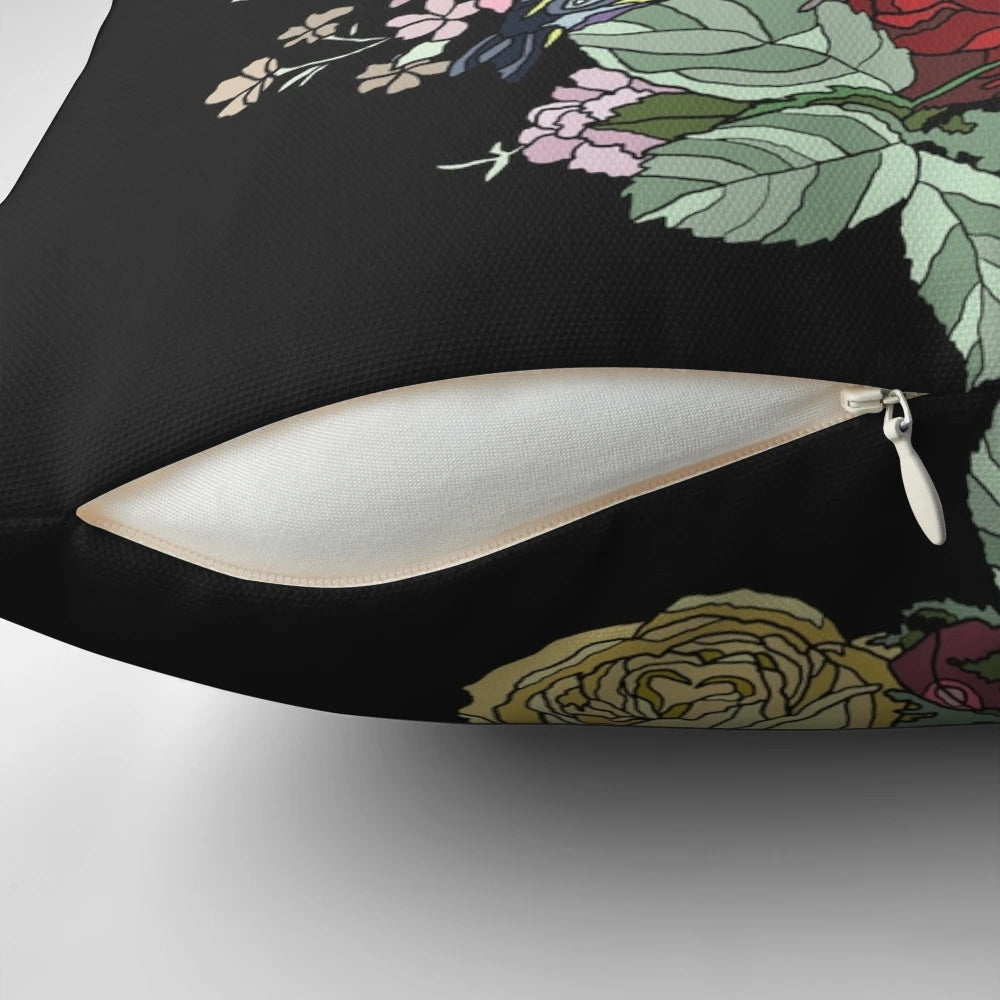 Decorative pillow with the lyrics "I will be." from Florence and the Machine