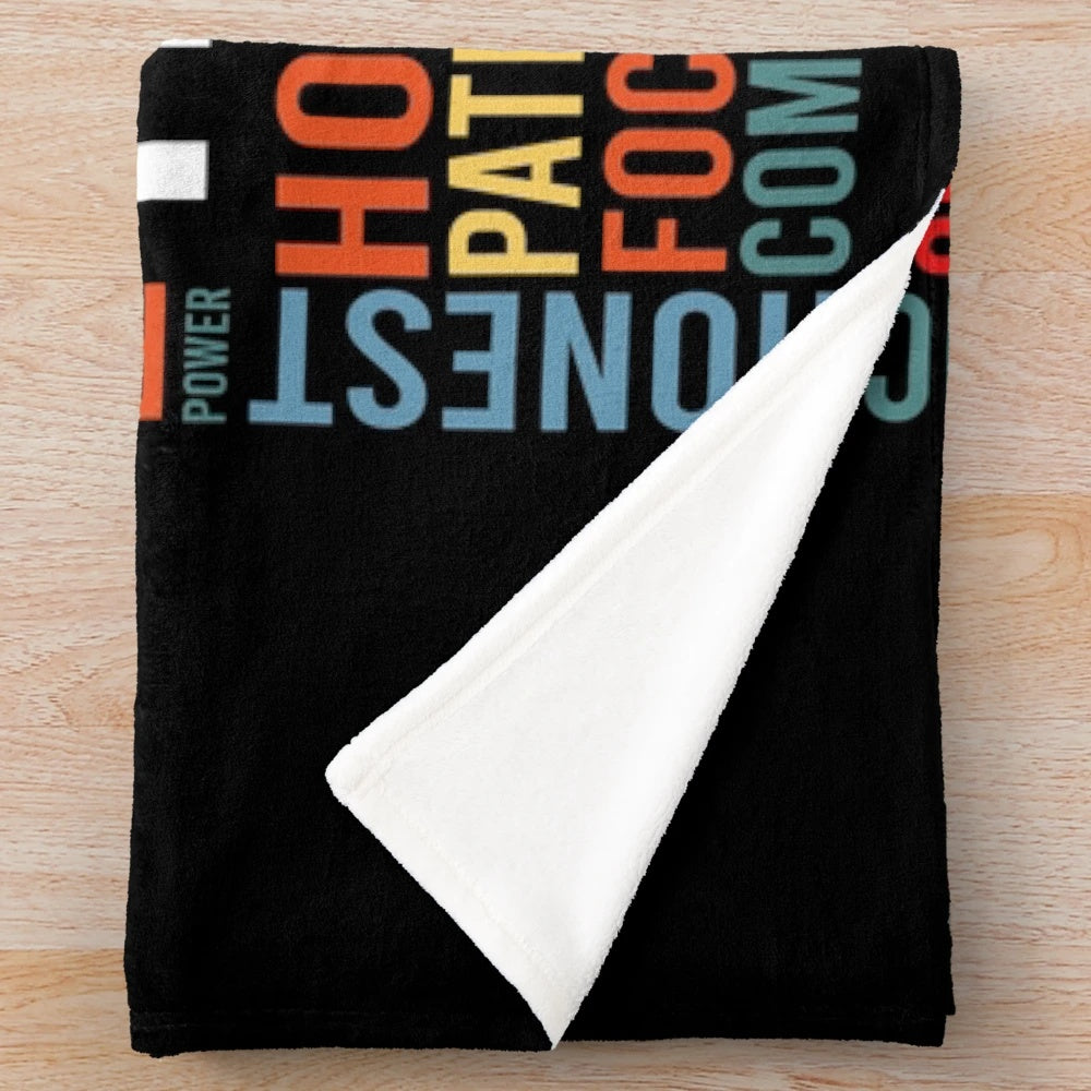 Plush blanket with music teacher quotes and sayings