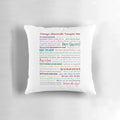 A throw pillow featuring an inspirational quote about lessons learned from musicals