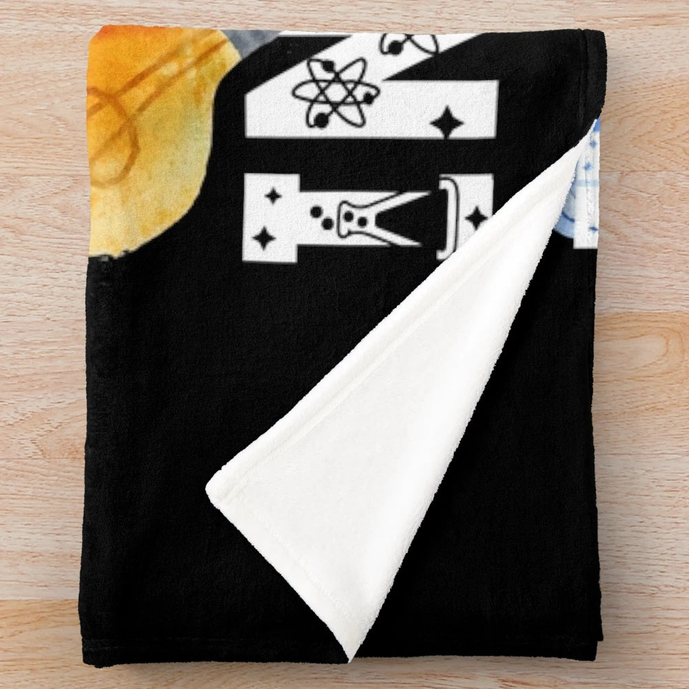 Plush blanket with the text "teach eighth grade love inspire; the future of the world is in my classroom