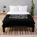 Plush blanket with inspirational teacher quote