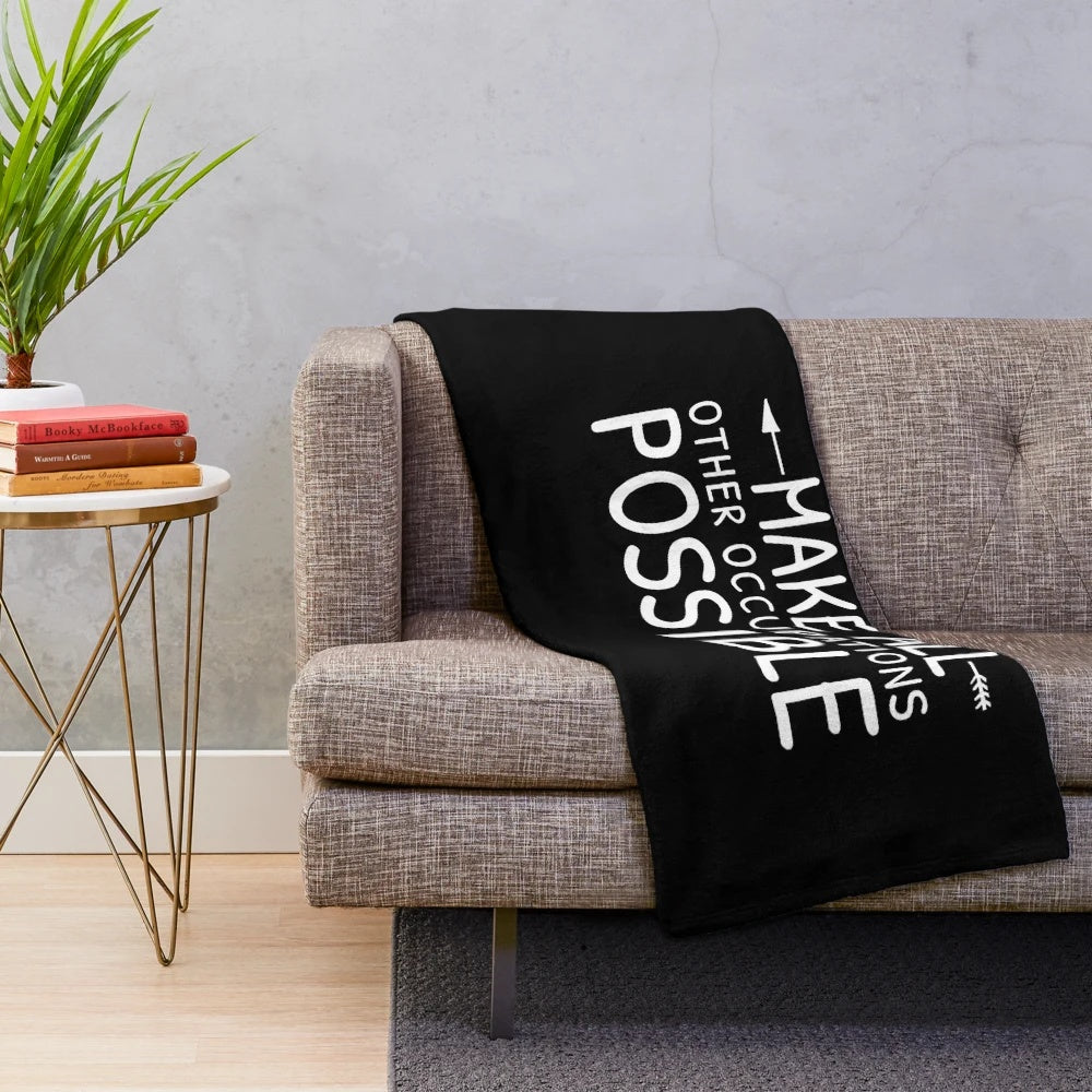 Plush blanket with inspirational teacher quote