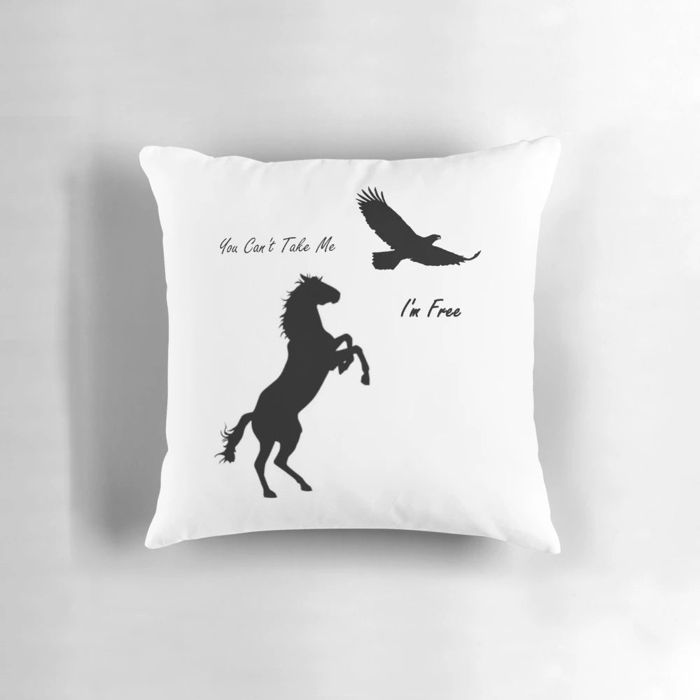 Spirit Stallion of the Cimarron horse-themed decorative pillow